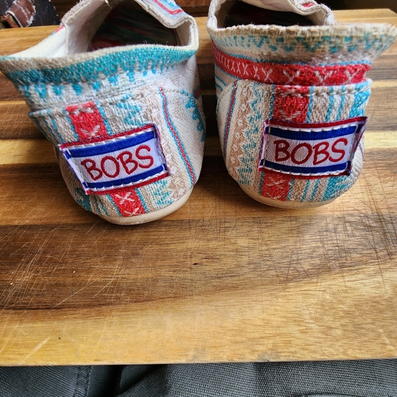 Bobs Skechers Plush Lil Fox Aztec Canvas Slip On Shoe, Size 6 - Picture 6 of 11